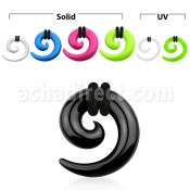 accor acrylic solid uv spiral coil taper with rubber o rings