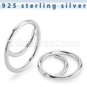 agsea18 925 sterling silver seamless nose ring moon