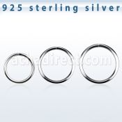 agsel22 925 silver seamless ring, 22g (0.6mm)  outer diameter