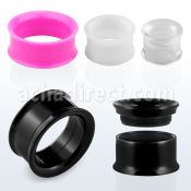 ahp double flared acrylic flesh tunnel w internal screwfit