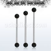 bbinwk5 organic industrial barbell w 5mm black horn balls
