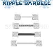 bbnpsdi 1 6mm 316l steel nipple barbell with two 4mm dices
