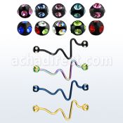 bbtcp anodized steel industrial heartbeat barbell w 5mm ball