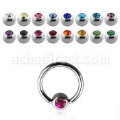 bcec4s 316l steel closure ring w 4mm closure ball w crystal