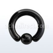 bcrt0 black pvd 316l steel ball closure ring w 10mm ball