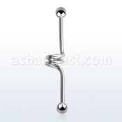 bdc14 316l steel industrial twister barbell with a 5mm ball