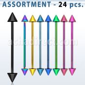 blk102 premium pvd 316l steel industrial barbell with 5mm cone