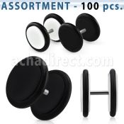 blk680 acrylic fake plugs o rings 3mm to 5mm 100pcs