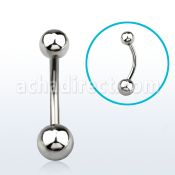 bns 316l steel belly banana w an 5 6mm plain steel ball