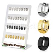 brer35 stainless steel huggie earring 16pairs