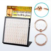 brnhmx8 rose gold silver hoop nose rings w ball endless hoops