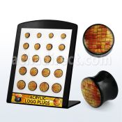 brpg124 board w double flared plug with snake skin pattern