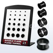 brpg3 board of pvd 316l steel double flared flesh tunnel