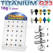 brtsa5 titanium g23 dermal anchor w anodized 316l ball cone