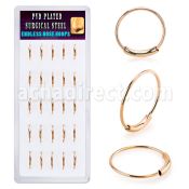bxend3 rosegold pvd 316l steel endless nose rings display 25