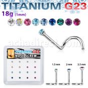 bxuns2 titanium g23 nose screw with bezel colored crystal top