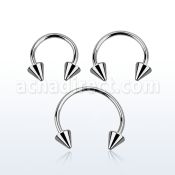 cb20cn 316l steel circular barbell 20g 0 8mm with 3mm cones