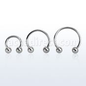 cbeb4 surgical steel circular barbell w 2 4mm balls
