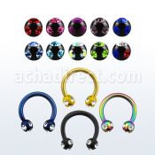 cbtjb3 pvd plated 316l circular barbell w multi jewel ball