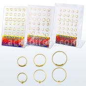 d18gnh sterling silver nose hoop with gold 18k plating