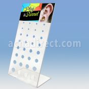 dac44 empty display of screw plugs flesh tunnel with 32 holes