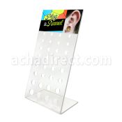 dac44 empty display of screw plugs flesh tunnel with 32 holes