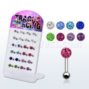 dacb101 board of 316l ear piercing w ball steel ball