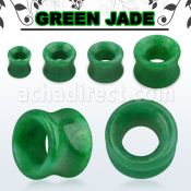 dgsaa real jade double flared stone flesh tunnel