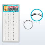 dnsm13 box of silver seamless nose hoops w diameter 10mm