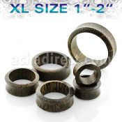 dpwbxl xl size palm wood double flare flesh tunnel