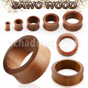 dpws double flare sawo wood flesh tunnel