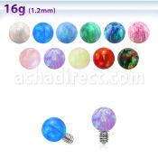 idop3 3mm synthetic opal ball shaped dermal anchor top part