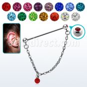 indsd2 steel chained industrial barbell w dangling ferido ball