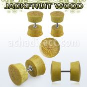 ipjaf jack fruit wood fake plug w 316l steel post