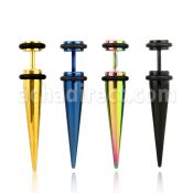 ittp anodized 316l steel fake taper with rubber o rings