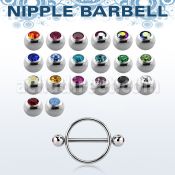 jbnpe5 steel round nipple shield w 2 bezel set jewel balls