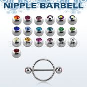 jbnpe6 316l steel round nipple shield w 2 6mm jewel balls