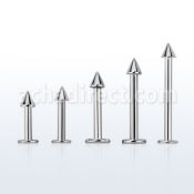 lbcn3g surgical steel labret with 3mm cone length 6mm 12mm