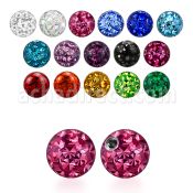 mfr5s 1 piece 5mm ball with ferido glued multi crystals