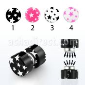 mpaa magnetic acrylic fake plug with cute multi star design