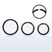nr31bl black plated 925 sterling silver seamless nose hoop