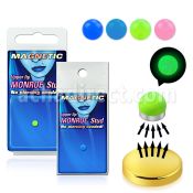 pkmr3 magnetic non piercing monroe stud with glow ball
