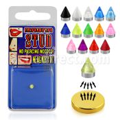 pmvn3 3mm cone acrylic uv fake magna stud w magnet backing