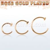 rscln20 rose gold plated silver fake nose clip