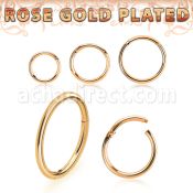 rssegh18 rose gold plated silver hinged segment ring 18g
