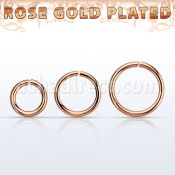 rssel16 rose gold plasted 925 silver seamless ring (1.2mm)