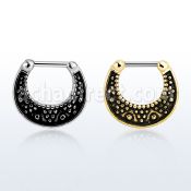 sepf16 black plated septum clicker w a 316l steel closure bar