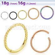 sgsh20 316l steel hinged segment ring twisted wire