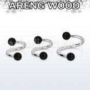 spar5 organic spiral w 316l steel post w 2 5mm areng wood ball