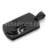 spdk14 black stainless steel pendant with laser cut tribal